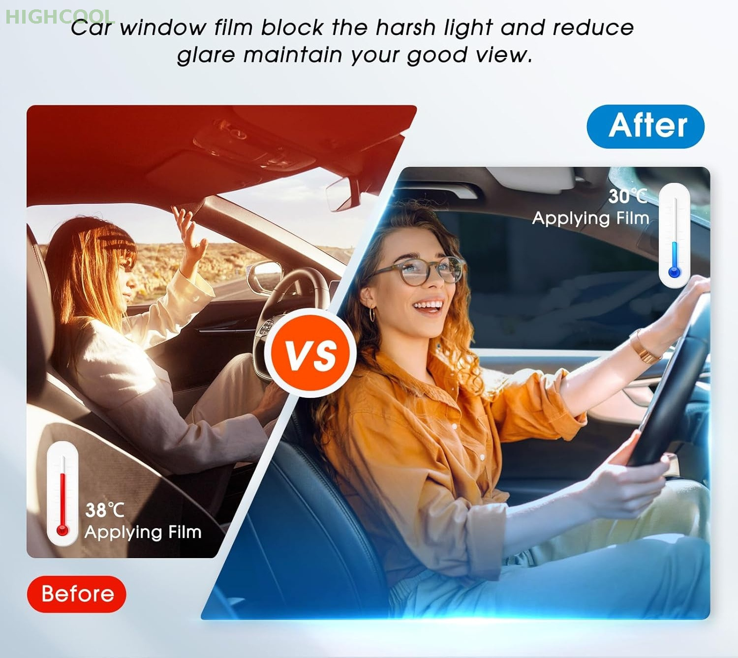 Nano Ceramic 2Mil PET Car Window Film Heat Reduction Windshield Protection Film